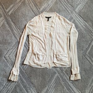 BCBGmaxazria cream cardigan delicate medium